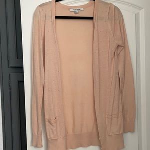 F21 pink cardigan